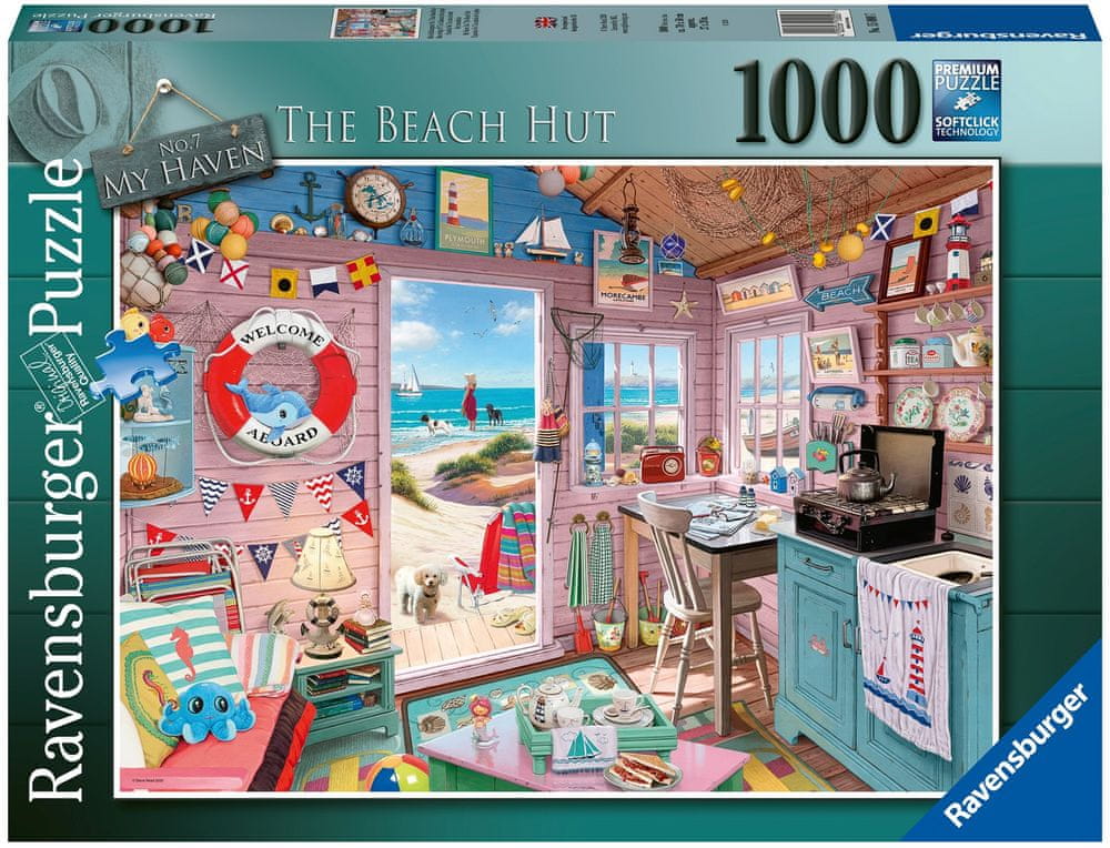 Ravensburger Puzzle 150007 Plážová chata, môj raj 1000 dielikov